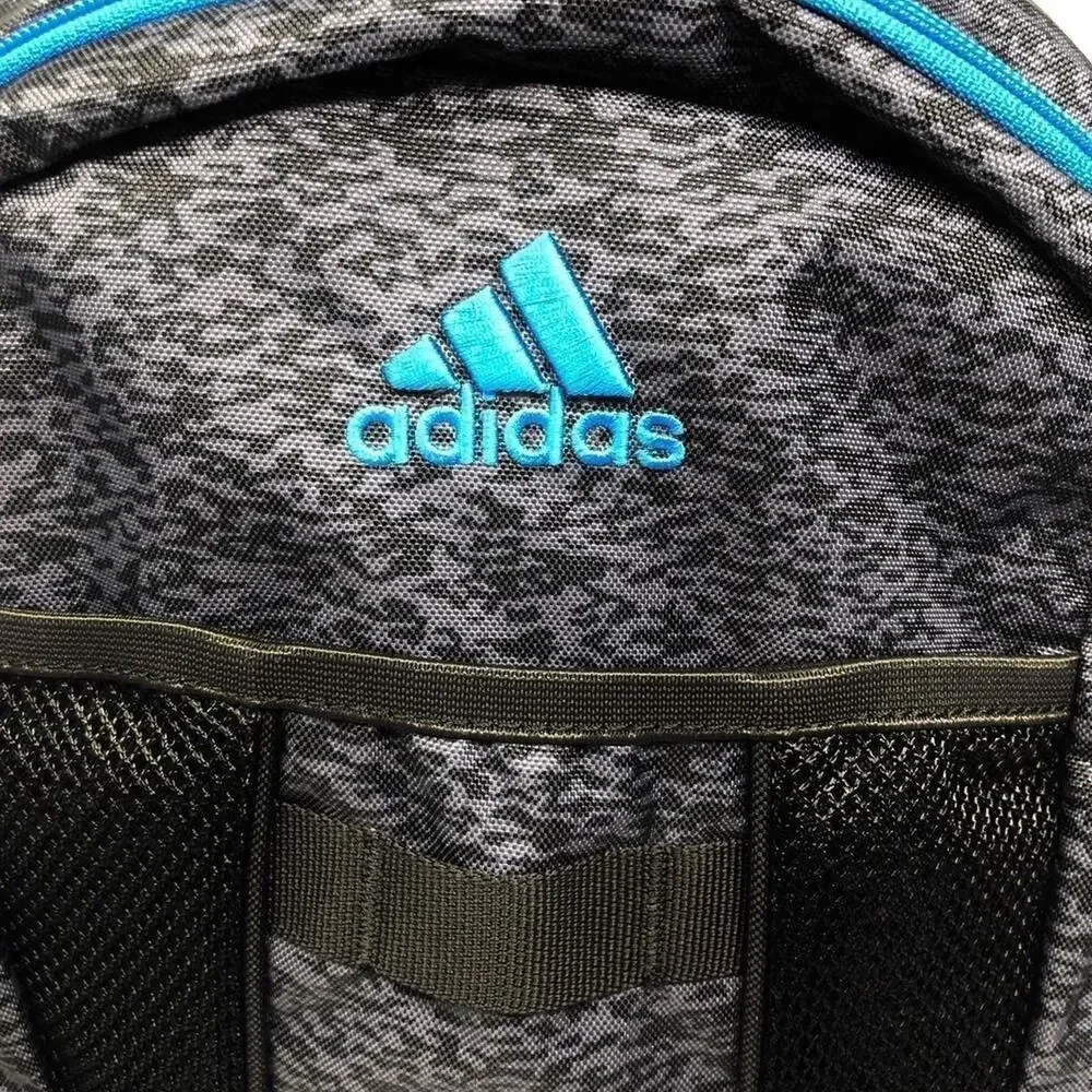 Adidas Mens Womens Backpack Pockets Black Blue Gray